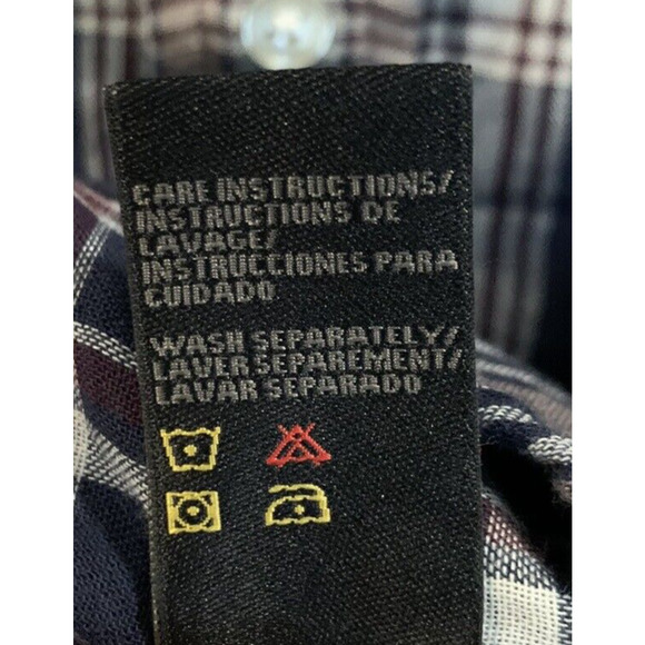 BUFFALO DAVID BITTON Plaid Long Sleeve Button-Down Casual Shirt Men's Size XL - Picture 12 of 12